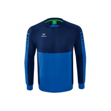 Erima Sport-Langarmshirt Six Wings Sweatshirt (Baumwollmix, funktionell) royalblau/navyblau Jungen